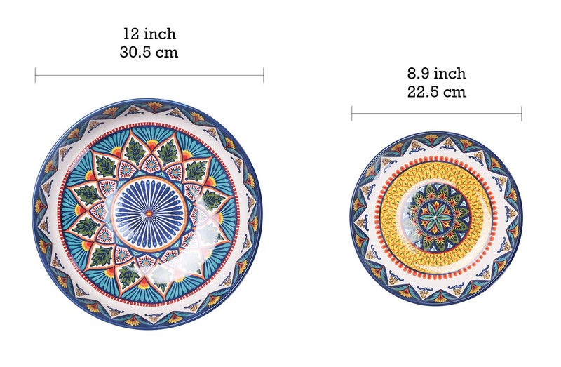 Bico Havana Ceramic Pasta Bowl, Set of 5(1 unit 214oz, 4 units 35oz), for Pasta, Salad, Microwave & Dishwasher Safe, House Warming Gift - Image 4